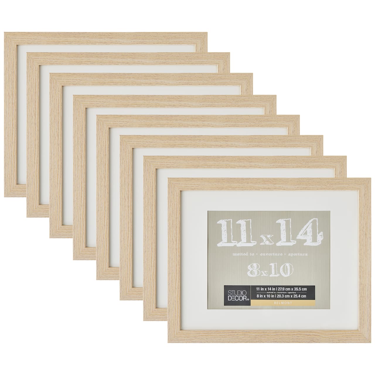 8 Pack: Blonde Frame with Mat, Belmont by Studio D&#xE9;cor&#xAE;